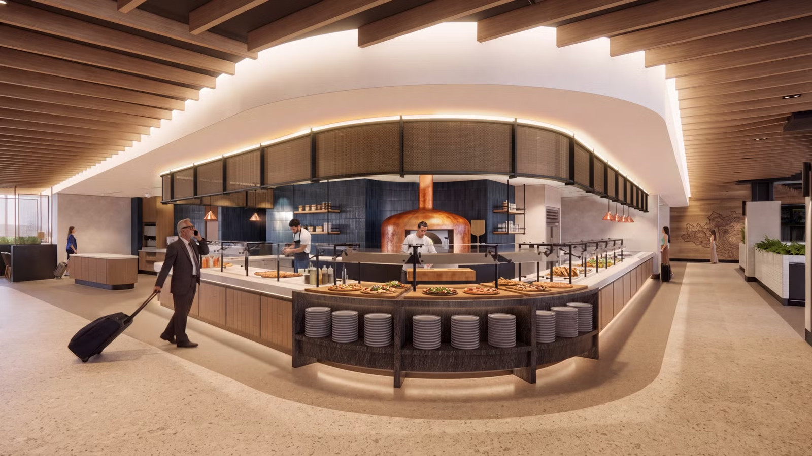 Massive 41,000-Square-Foot Alaska Aurora Lounge To Join All-New Hawaiian Business Class Lounge By 2028