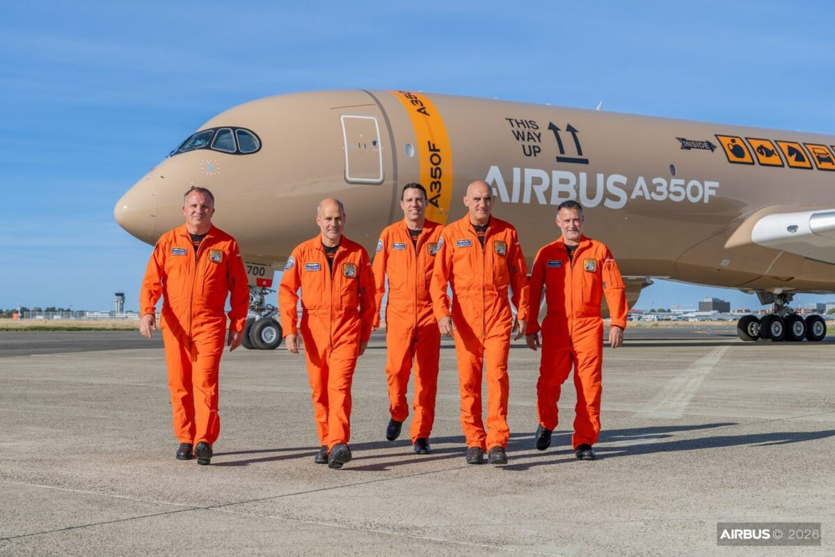 Up, up and away: Airbus A350F freighter takes to the skies in first-ever flight