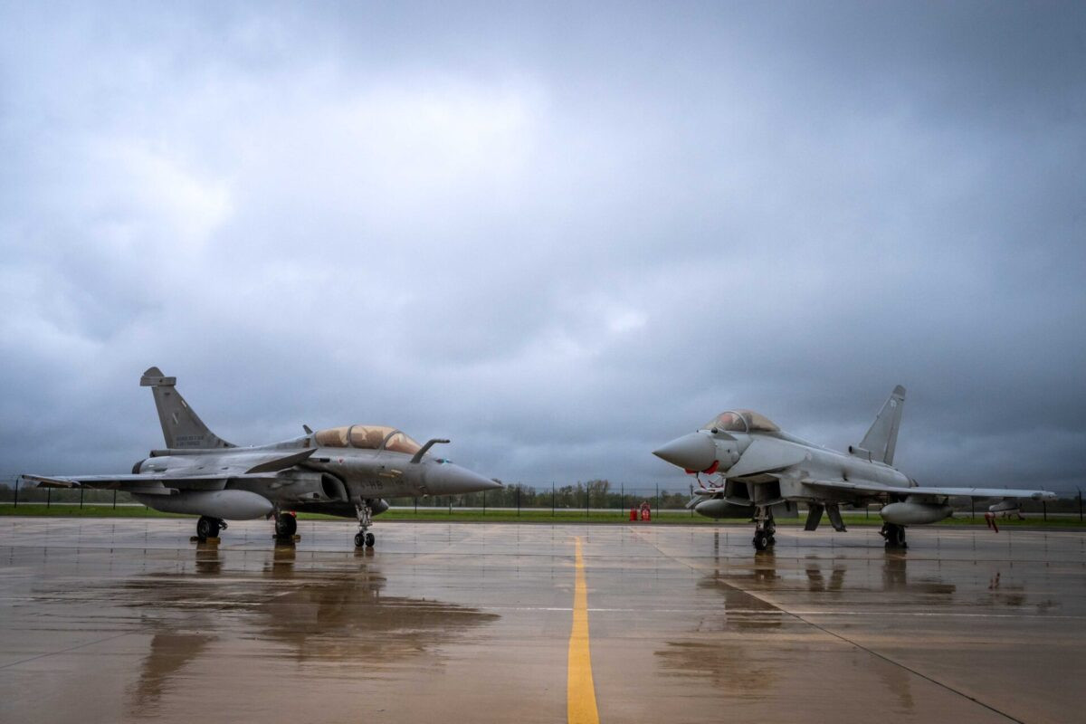 RAF Typhoons and French Rafales train together in first joint nuclear deterrence exercise