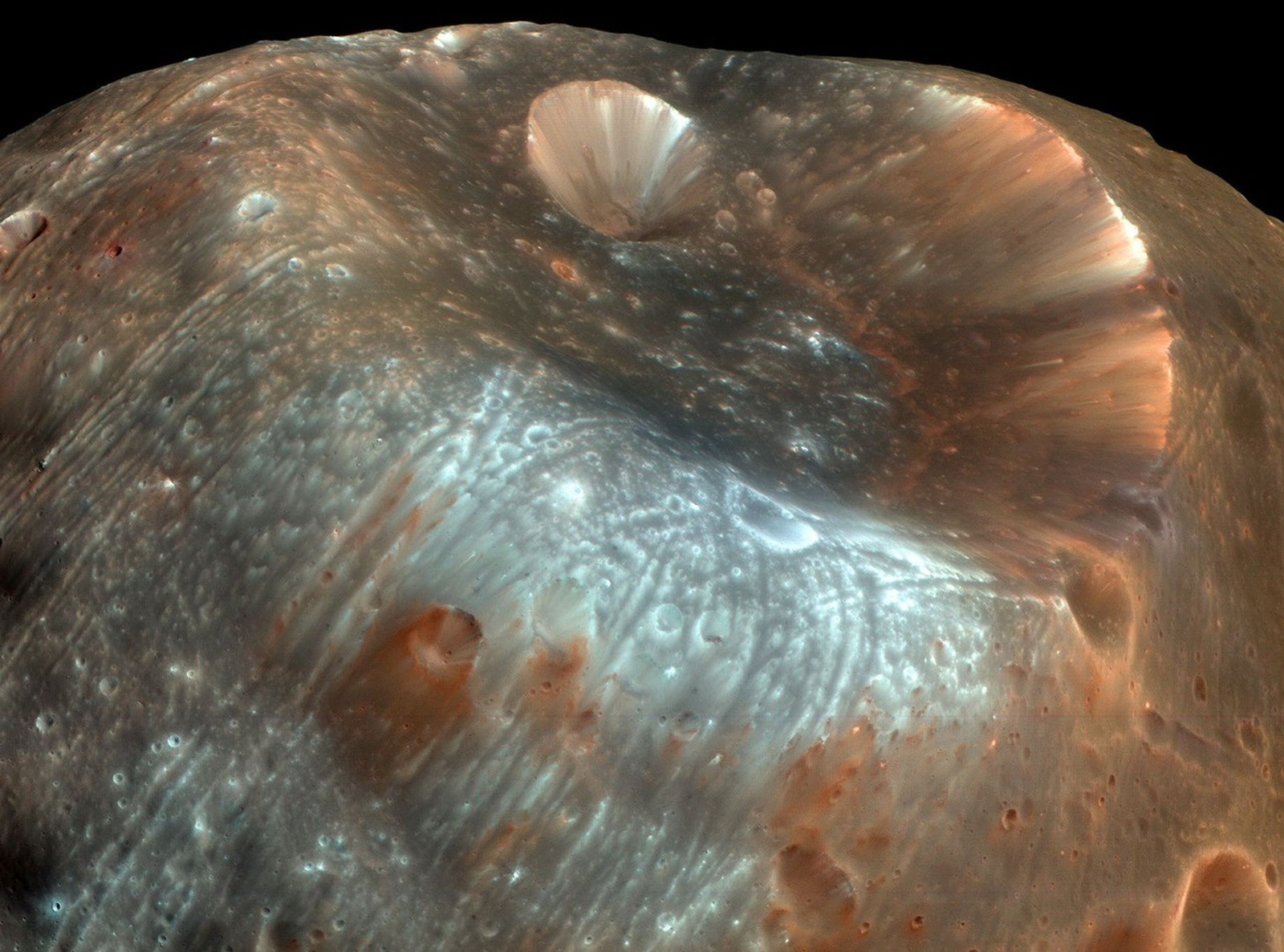 APOD: 2026 October 9 – Stickney Crater