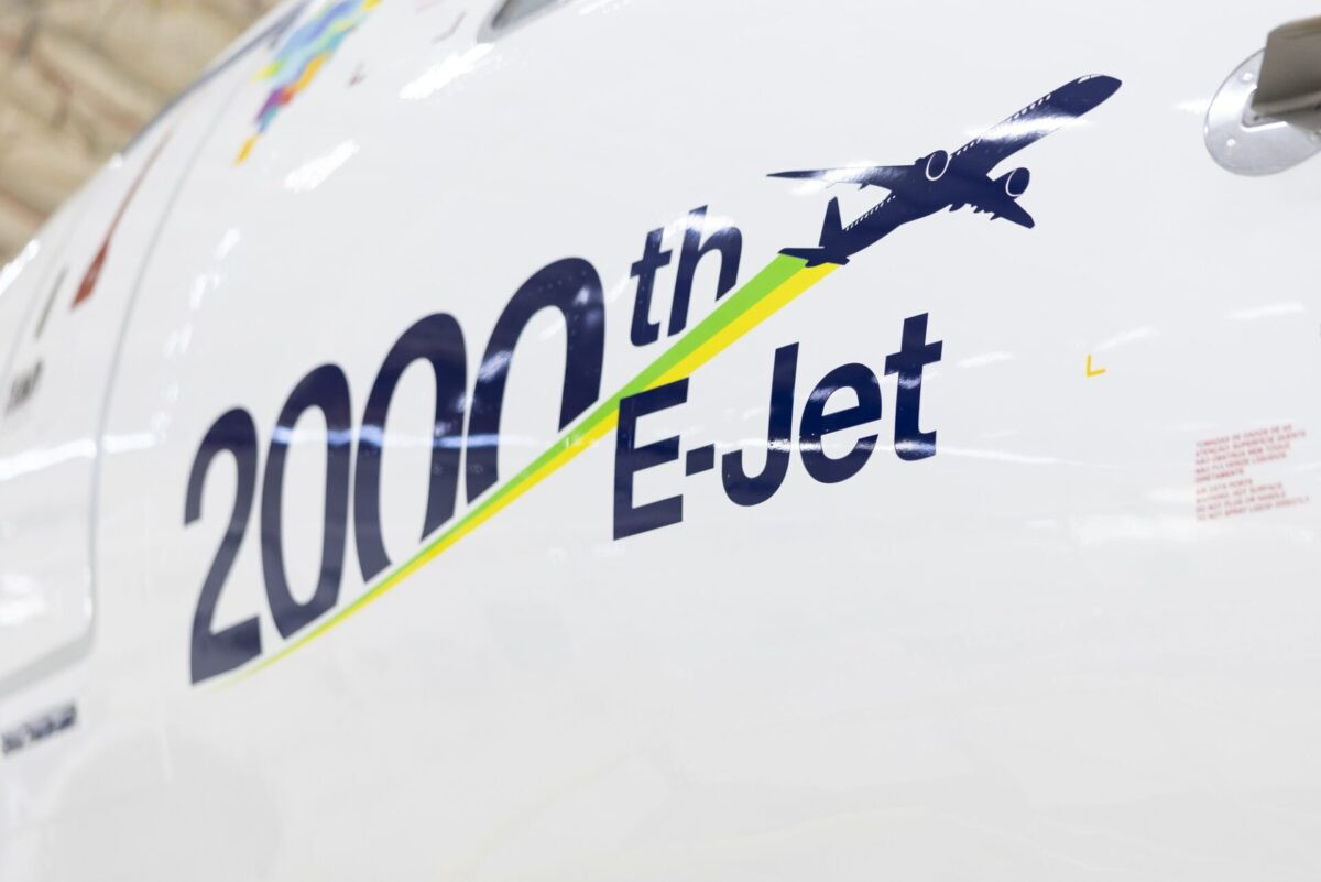 Embraer delivers 2000th E-Jet, milestone reached 22 years after service entry