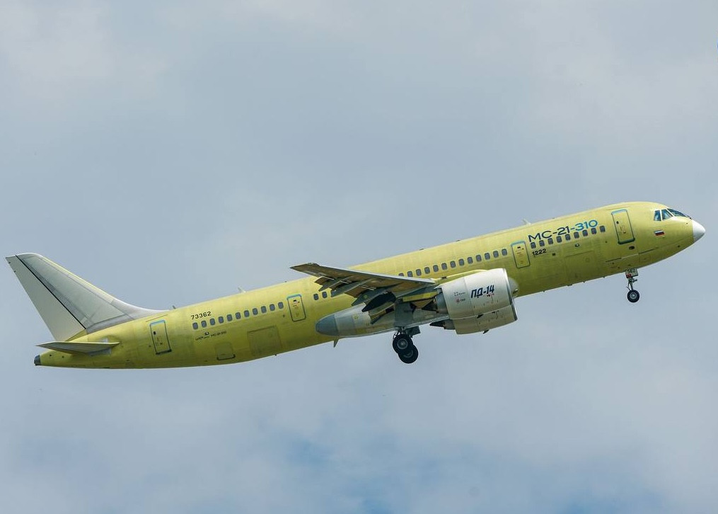 First serial-production MC-21-310 conducts maiden flight