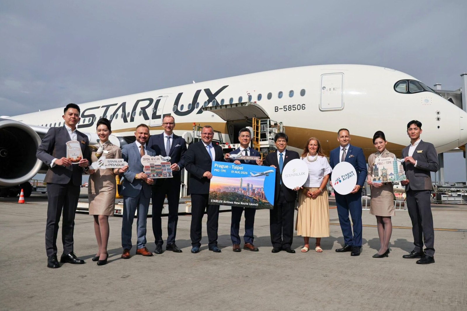 Starlux Airlines launches first European route with Taipei-Prague flight