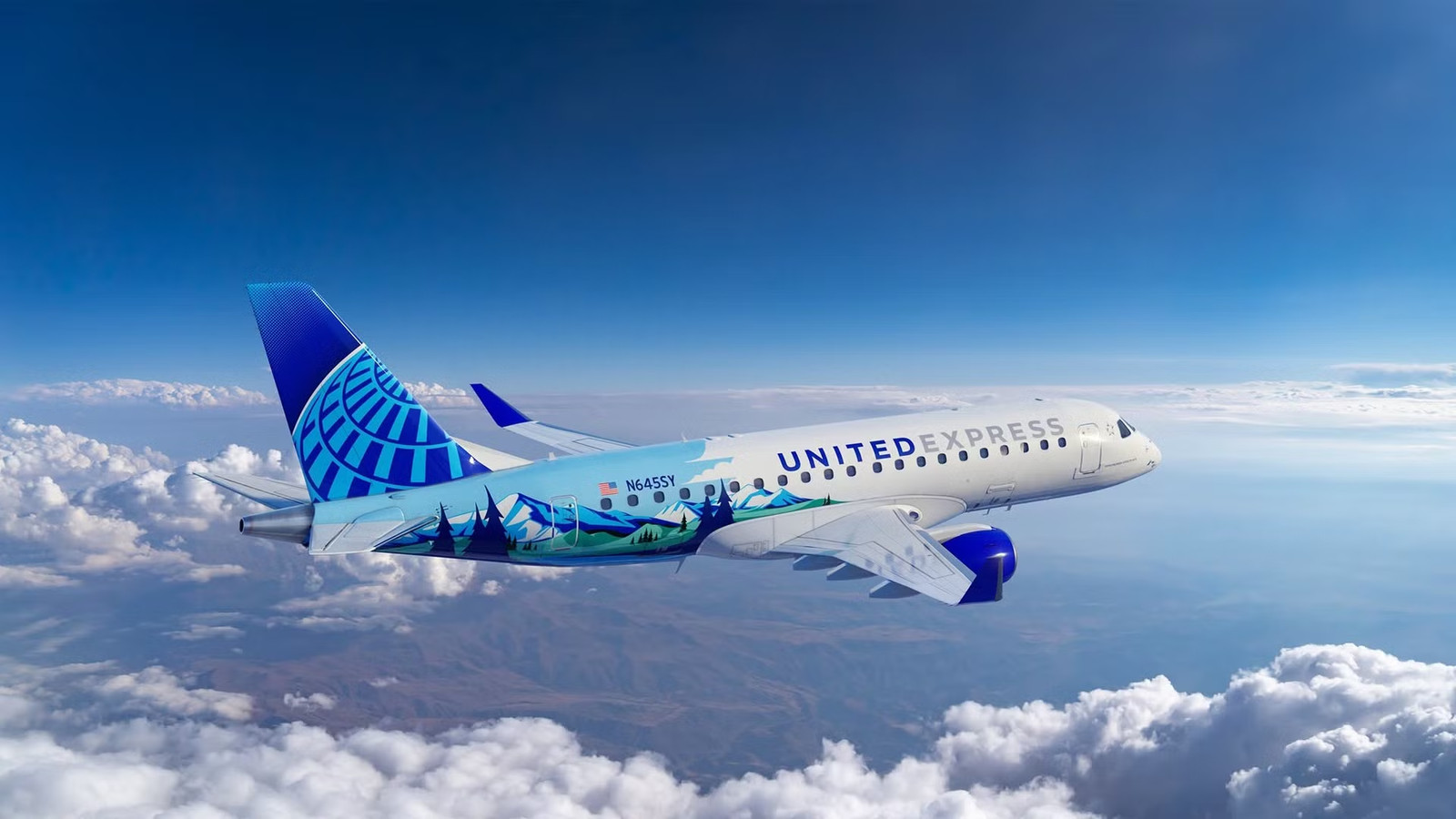 Closer To The Slopes: United Airlines Unveils New Ski Season Special Livery On An Embraer E175