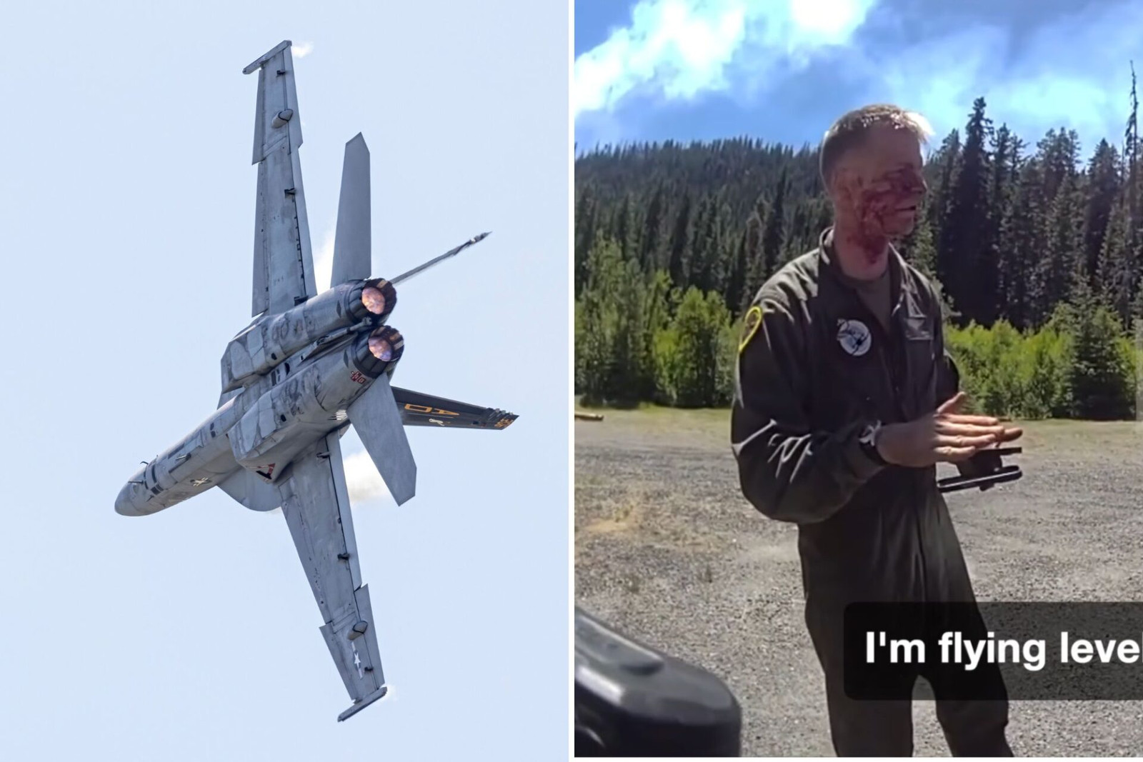 Bodycam shows aftermath of Marine F/A-18 crash in Washington state