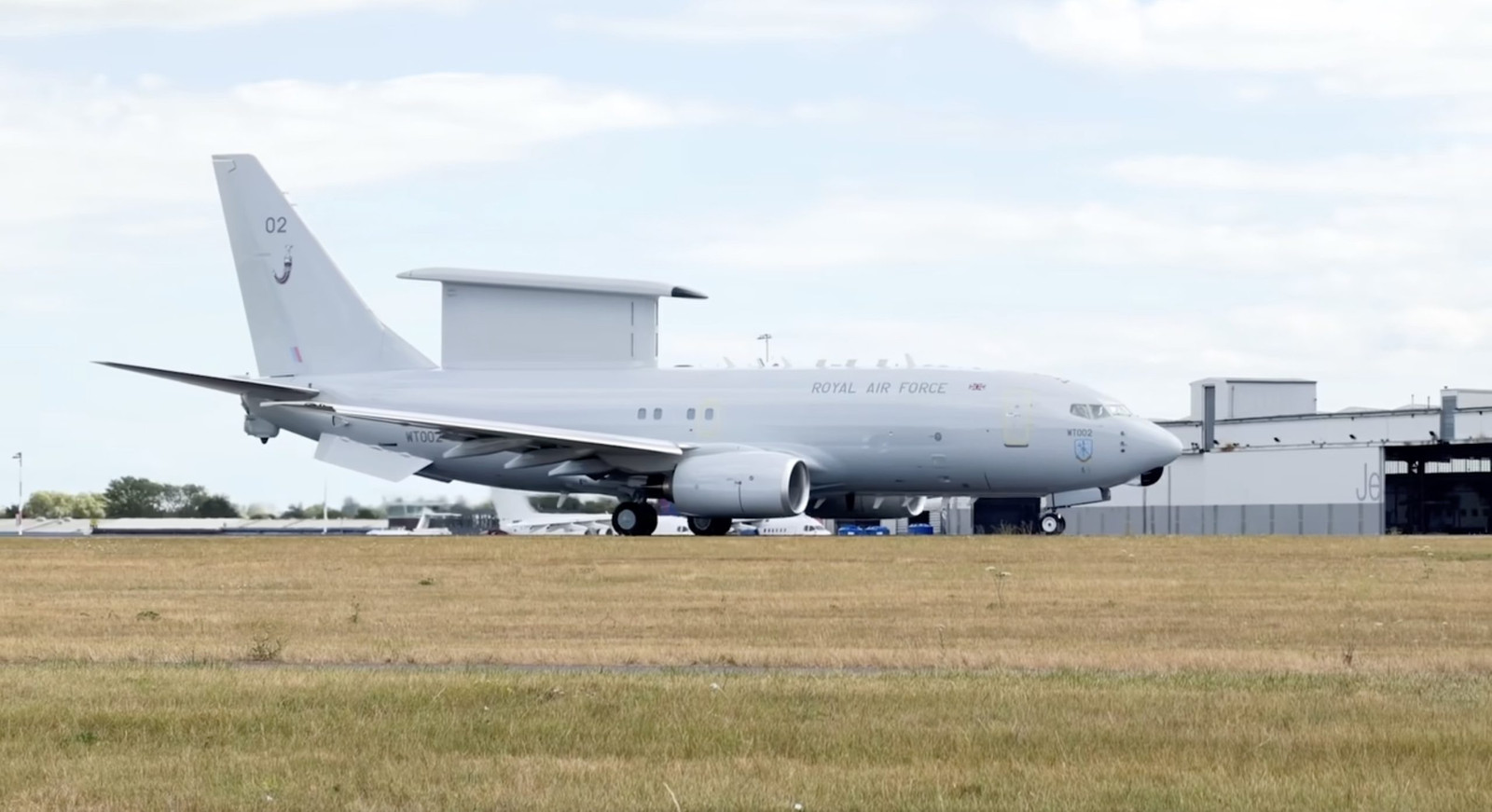 Boeing rolls out second RAF Wedgetail in full livery