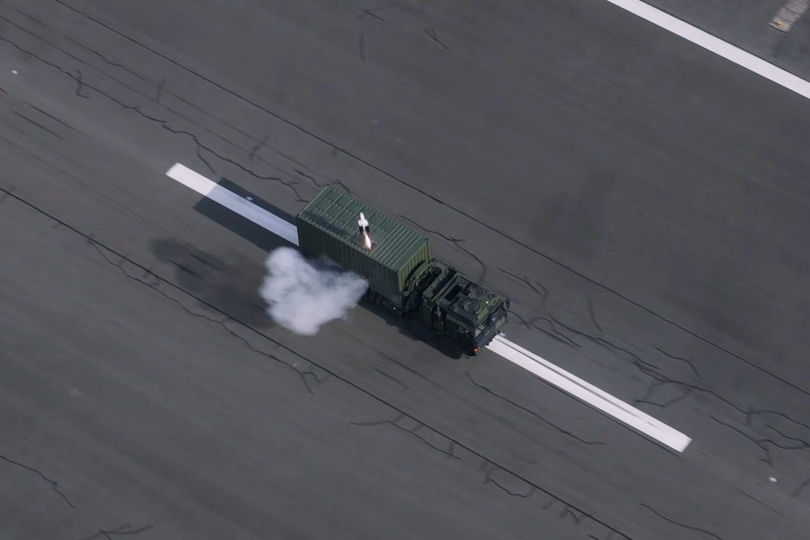 Rheinmetall launches FV-014 loitering munition from moving truck