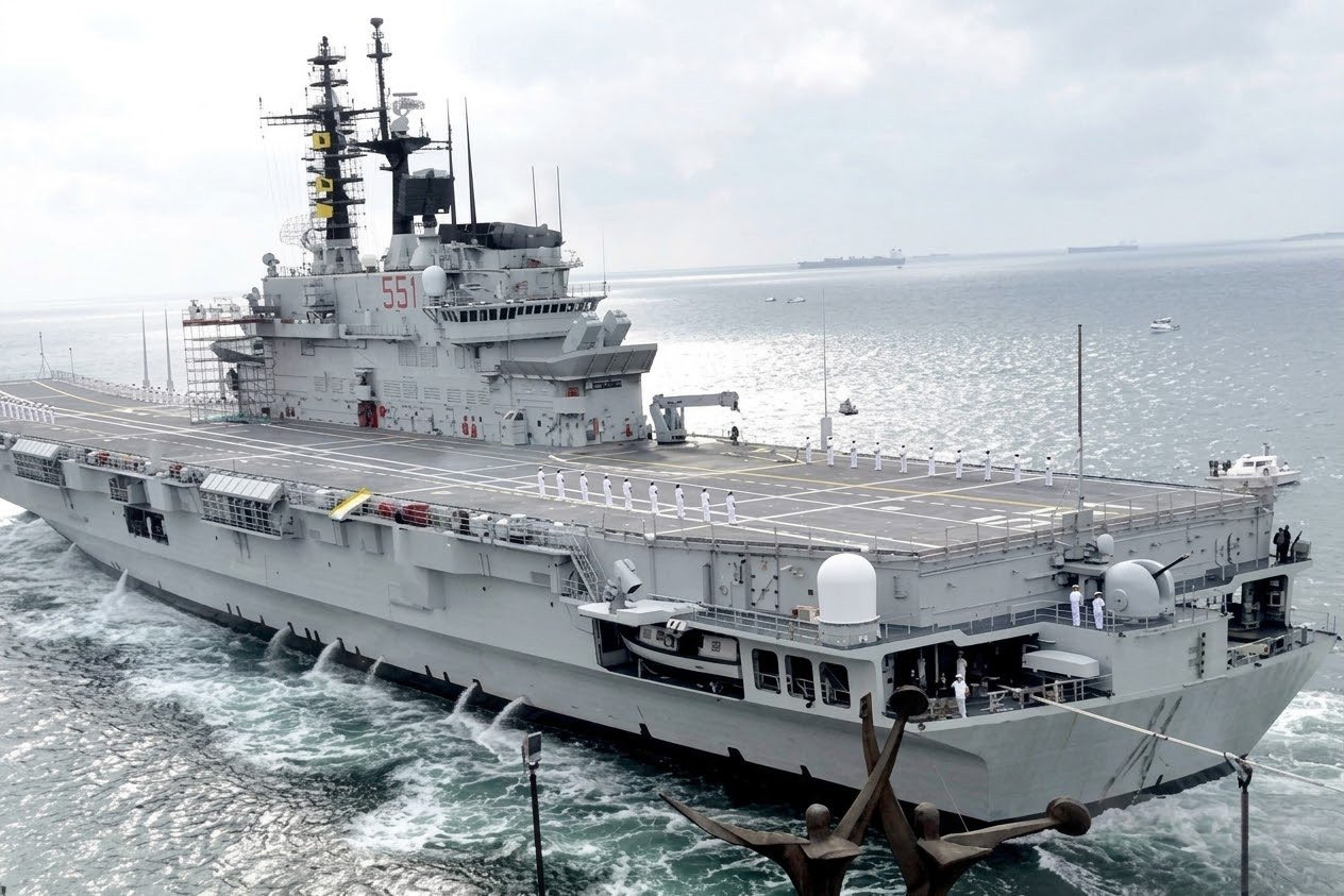 Indonesian aircraft carrier tasked for firefighting work