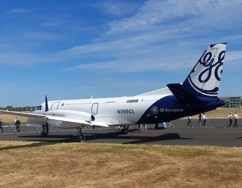 GE Aerospace flies high-altitude, high-voltage flight with hybrid-electric Saab 340