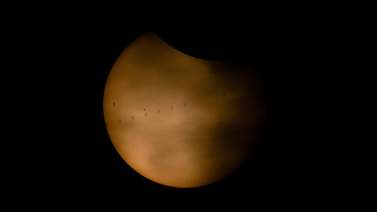 The ISS photobombs the sun during the total solar eclipse | Space photo of the day for Aug. 14, 2026