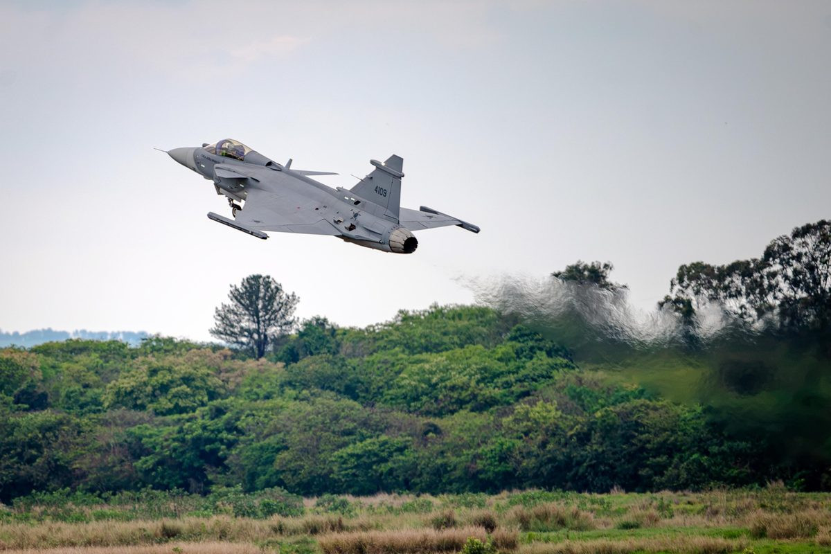 First Brazilian-built Gripen E takes flight as local production ramps up