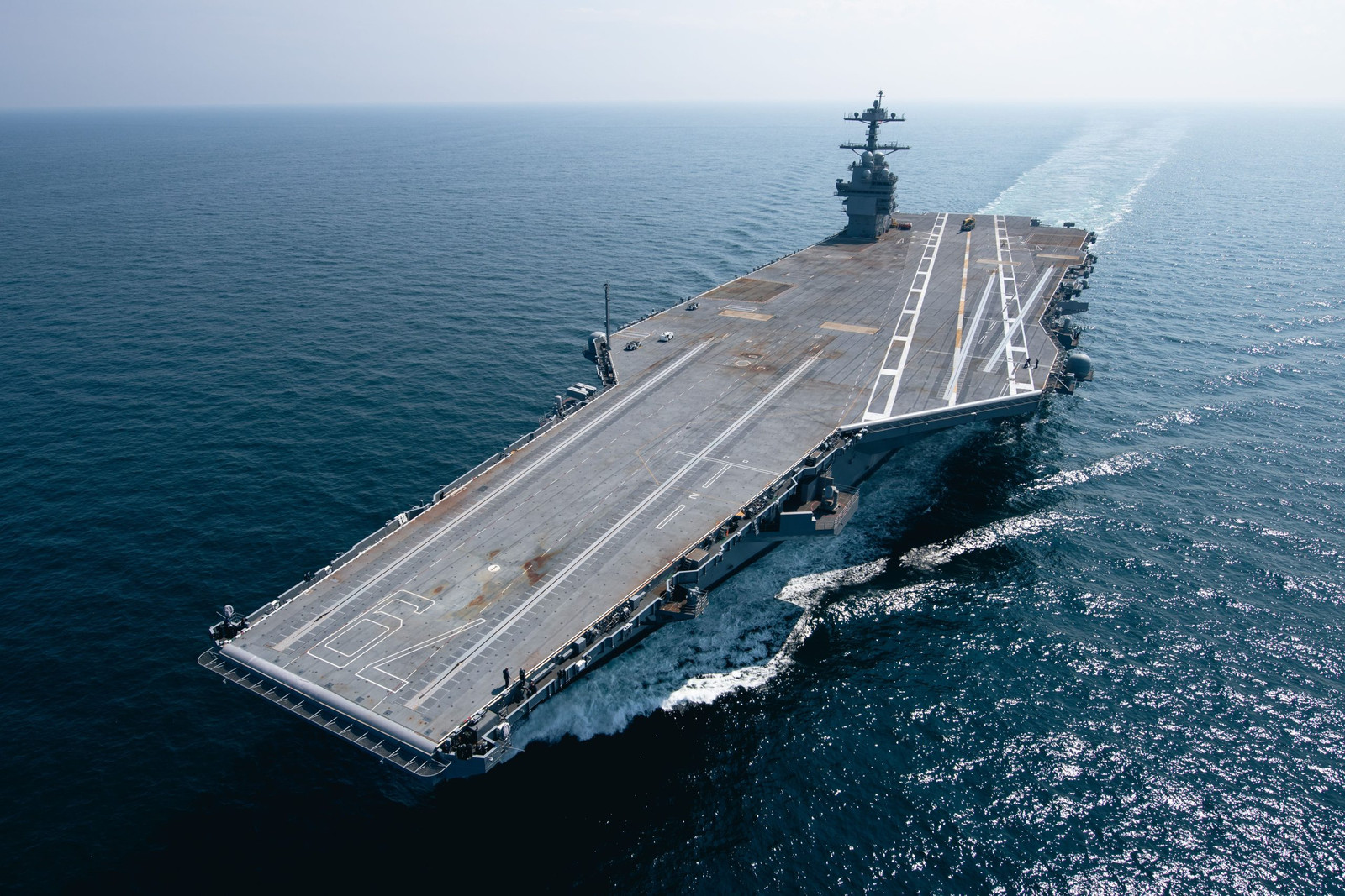 See photos of the US Navy’s newest aircraft carrier completing sea trials