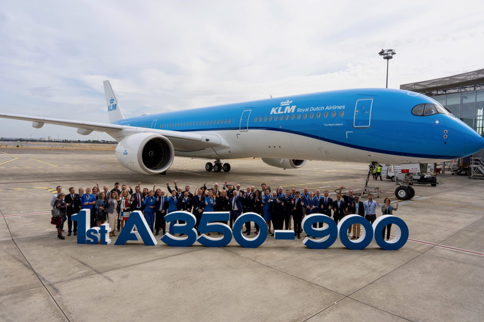 KLM welcomes its first Airbus A350, named ‘The Night Watch’