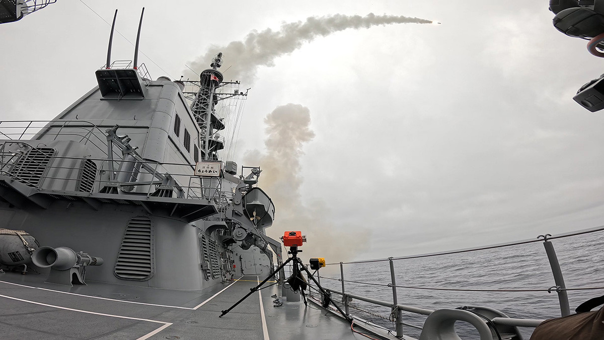 Japan fires Tomahawk cruise missile from warship for first time