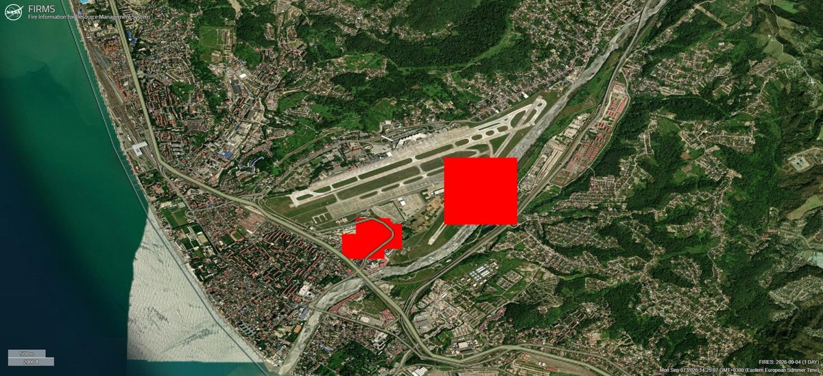 Satellite images appear to show Russian Ka-52, Mi-28 destroyed at Sochi Airport
