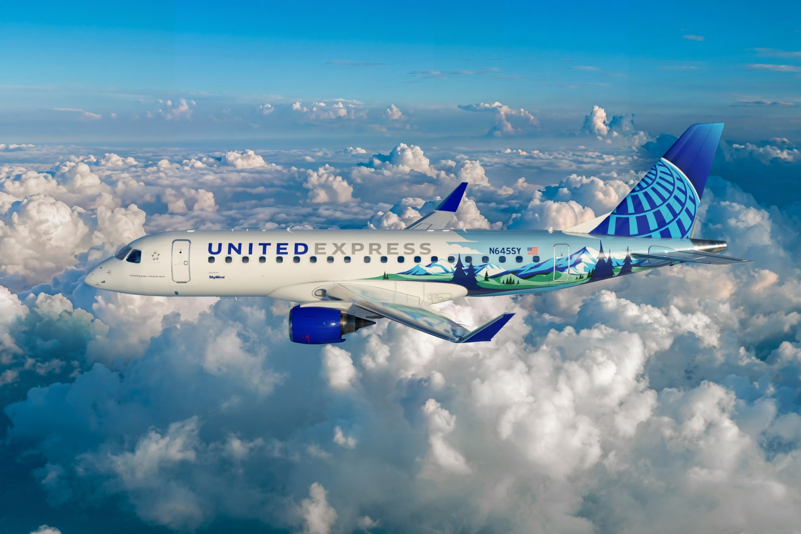 United Shows Off New Mountain-Themed Livery