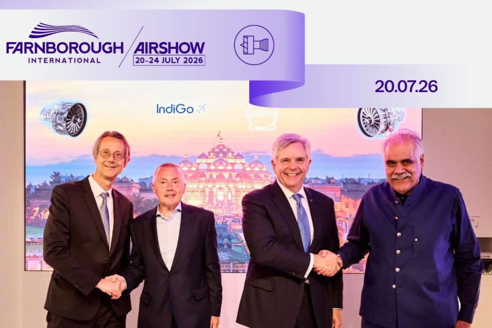 IndiGo and CFM sign MoU for record 1,000+ LEAP-1A engine order at Farnborough