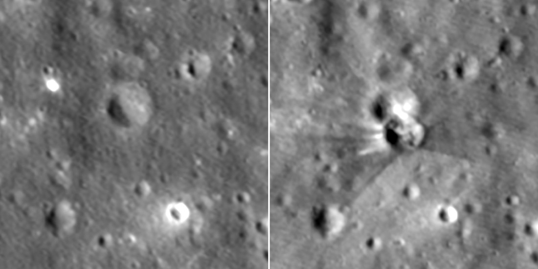SpaceX Falcon 9 stage carved 60-foot crater into the Moon, NASA images show